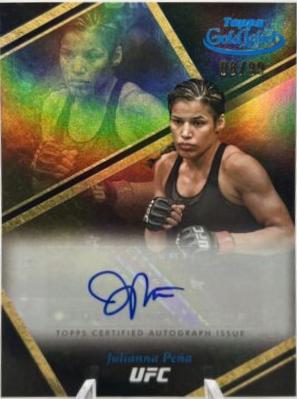 Julianna Peña 2024 Topps Gold Label UFC Auric Autographs #AUA-JPA Blue