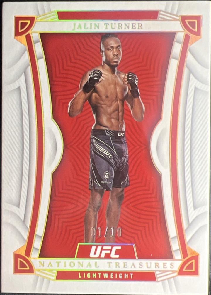 Jalin Turner 2023 Panini Chronicles UFC Base National Treasures #446 Gold