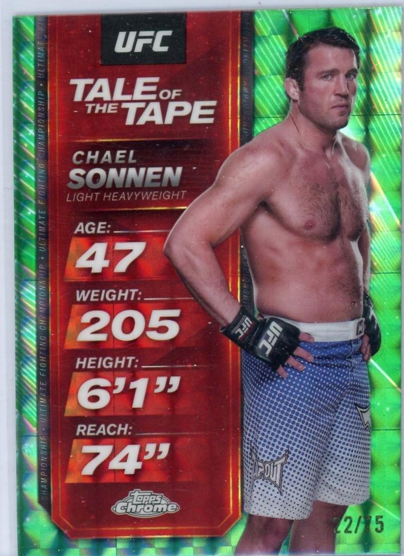 Chael Sonnen 2025 Topps Chrome UFC Tale of the Tape #TTT-25 Geometric Green Refractor