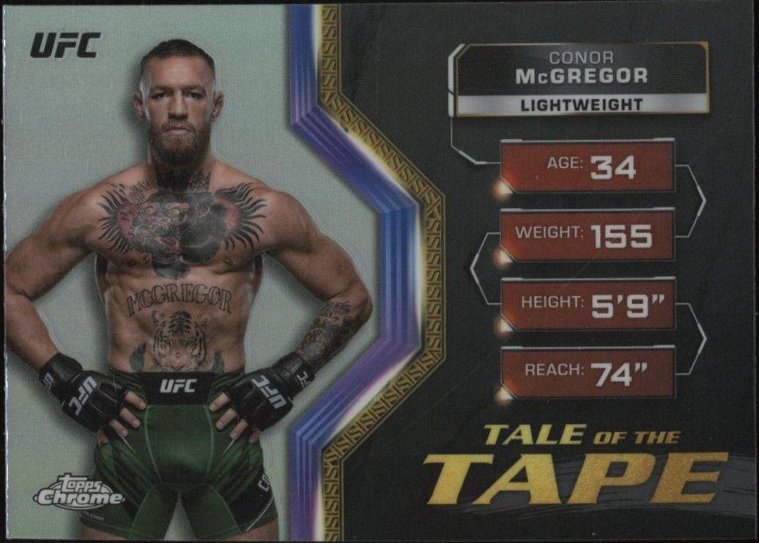 Conor McGregor 2024 Topps Chrome UFC Tale of the Tape #TFT-17 Refractor