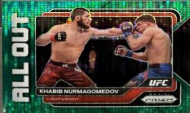 Khabib Nurmagomedov 2023 Panini Prizm UFC All Out #27 Green Pulsar