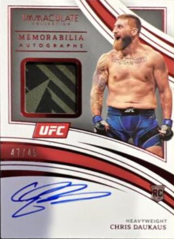 Chris Daukaus 2022 Panini Immaculate UFC Rookie Memorabilia Autographs #110 Red