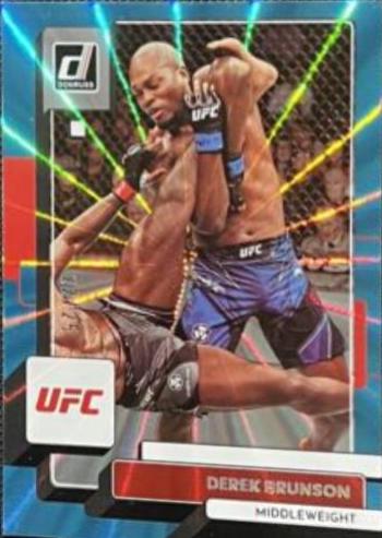Derek Brunson 2023 Panini Donruss UFC Base #120 Teal Laser