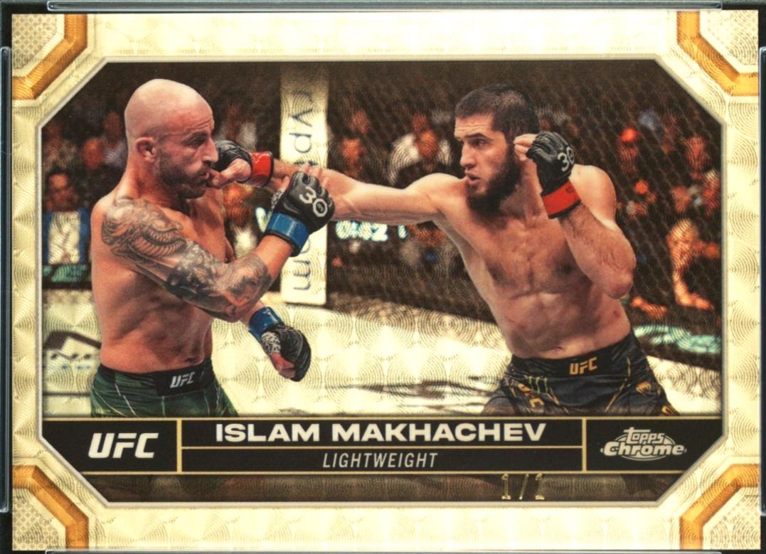 Islam Makhachev 2024 Topps Chrome UFC Base #80 Superfractor