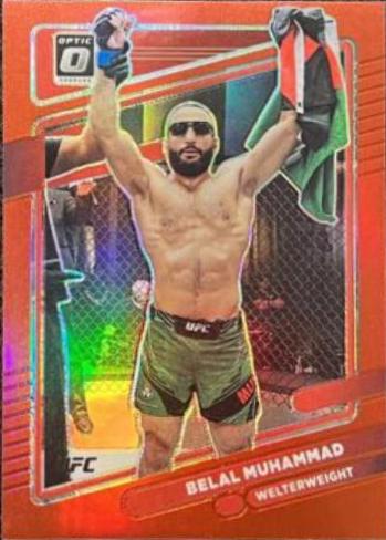 Belal Muhammad 2022 Panini Donruss Optic UFC Base #59 Red