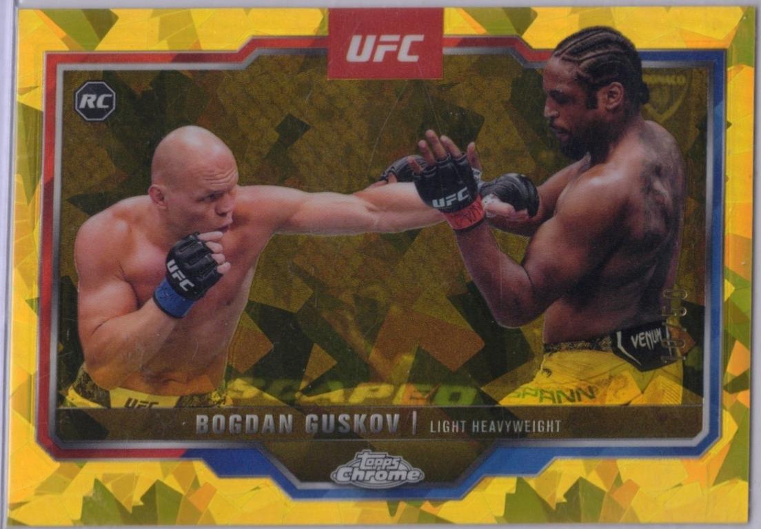 Bogdan Guskov 2025 Topps Chrome Sapphire UFC Base Sapphire #115 Gold Sapphire