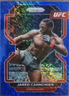Jared Cannonier 2022 Panini Prizm UFC Base #155 Blue Shimmer