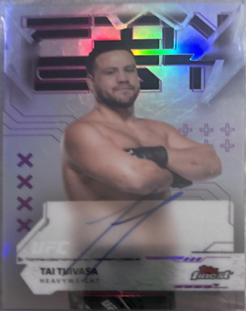 Tai Tuivasa 2025 Topps Finest UFC Finest Autographs #FA-TT Refractor