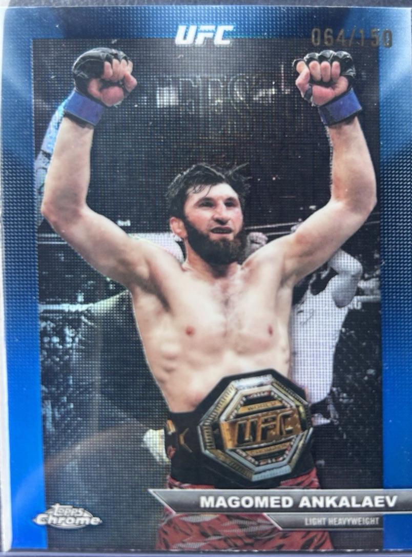 Magomed Ankalaev 2026 Topps Chrome UFC Manifesting Moments #MM-2 Blue Refractor