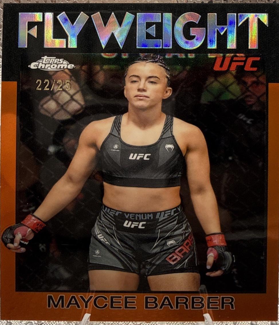 Maycee Barber 2026 Topps Chrome UFC 1986 Topps #86-6 Orange Refractor
