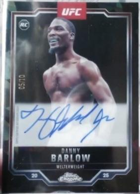 Danny Barlow 2025 Topps Chrome Sapphire UFC Chrome Rookie Autographs Sapphire #CRA-DB Black Sapphire