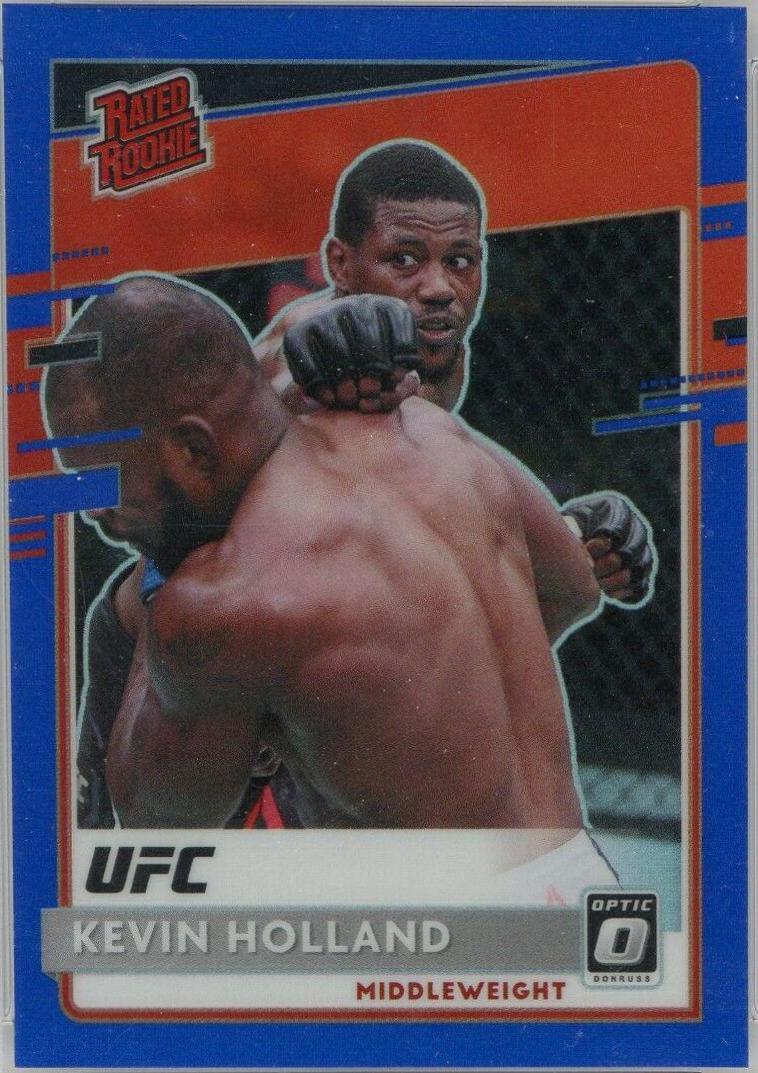 Kevin Holland 2021 Panini Chronicles UFC Base Optic Rated Rookies #218 Blue