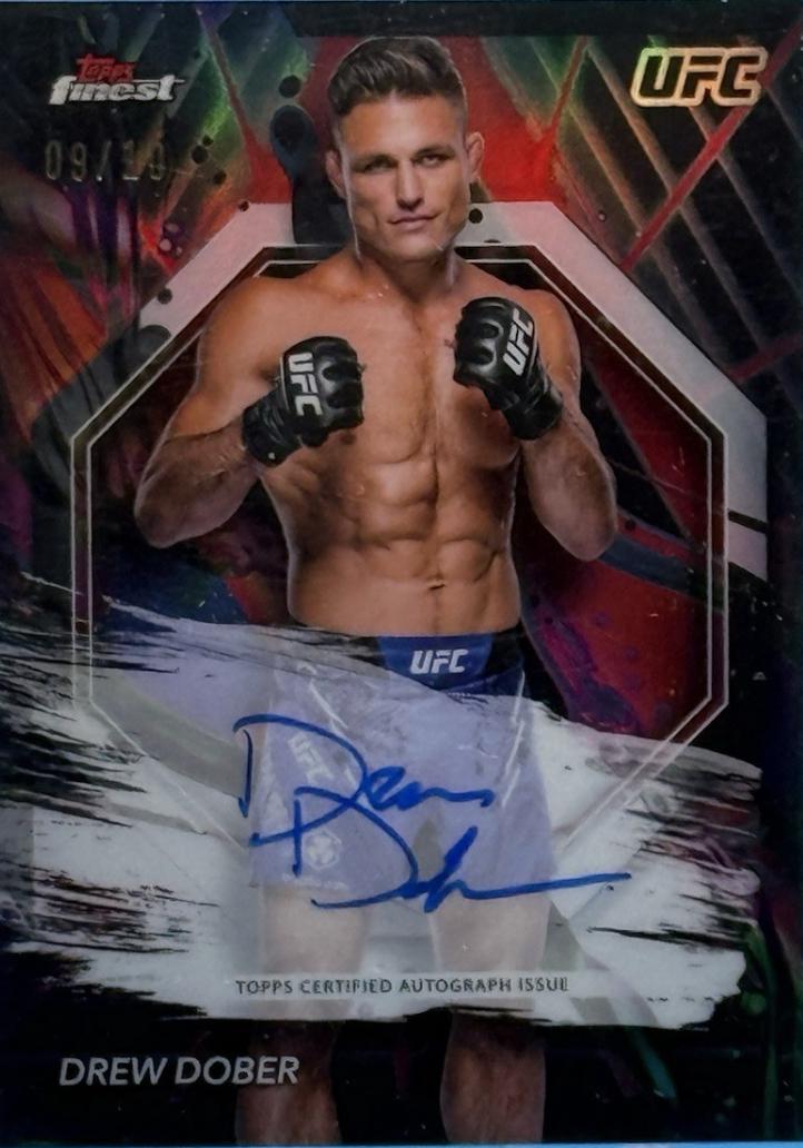 Drew Dober 2024 Topps Finest UFC Finest Autographs #FA-DDR Red Black Vapor Refractor