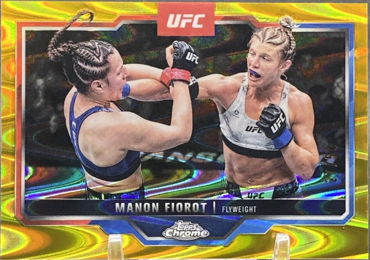 Manon Fiorot 2025 Topps Chrome UFC Base #92 Gold Refractor