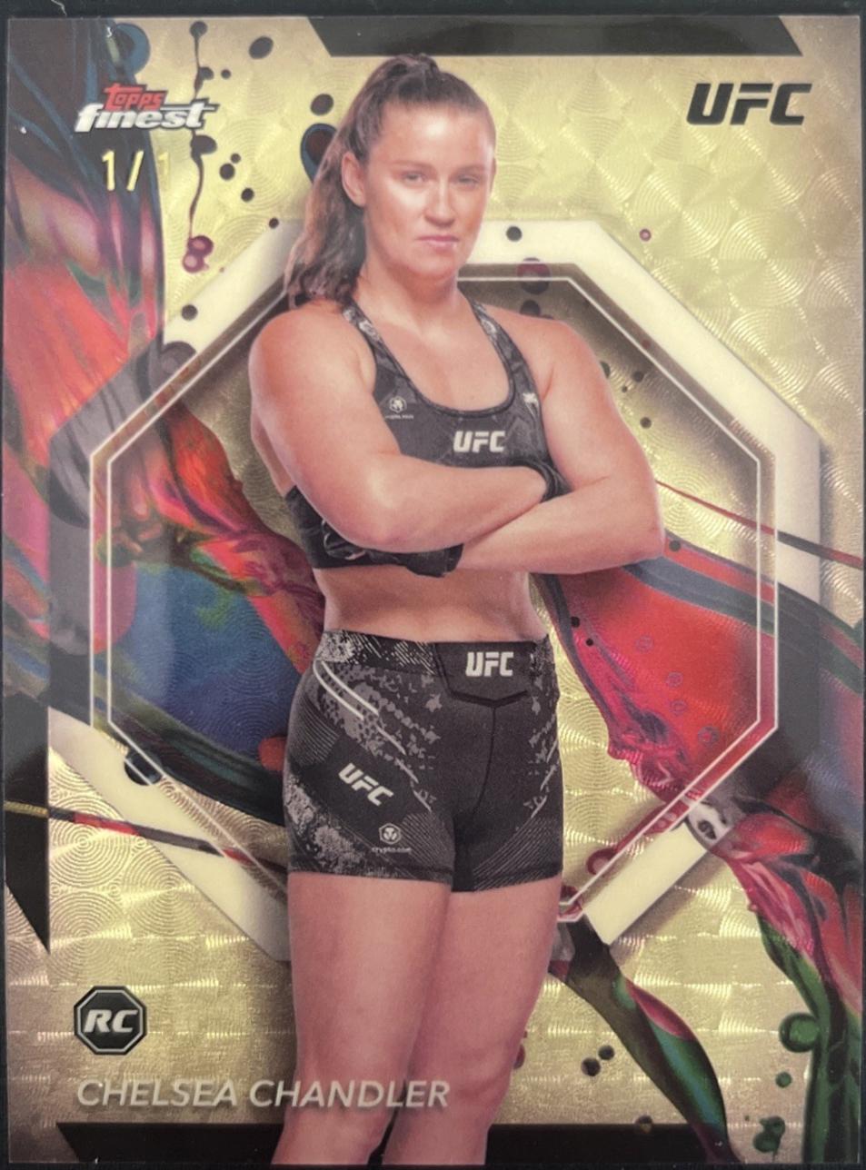 Chelsea Chandler 2024 Topps Finest UFC Base Common #32 Superfractor