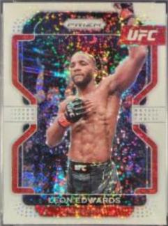 Leon Edwards 2022 Panini Prizm UFC Base #108 White Sparkle