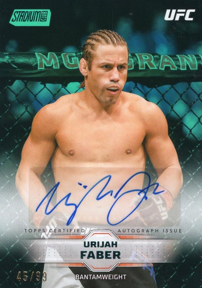 Urijah Faber 2026 Topps Stadium Club UFC Base Autographs #BAV-UFR Turquoise