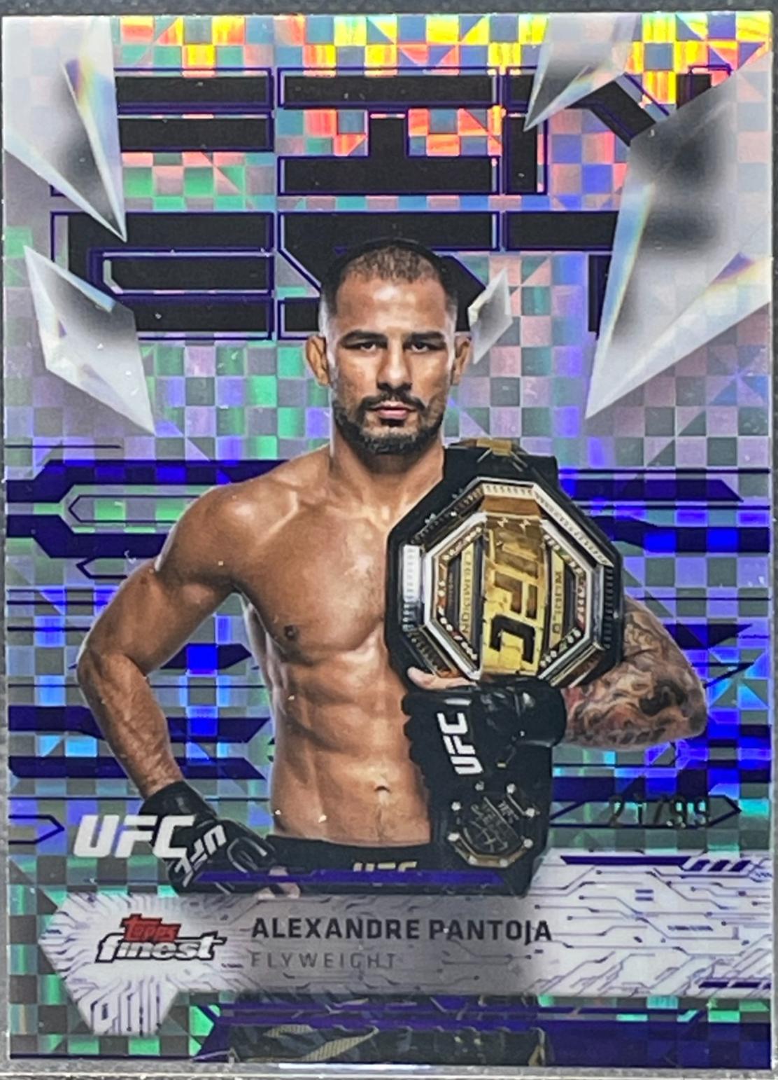 Alexandre Pantoja 2025 Topps Finest UFC Base Uncommon #128 Purple Checkerboard Refractor