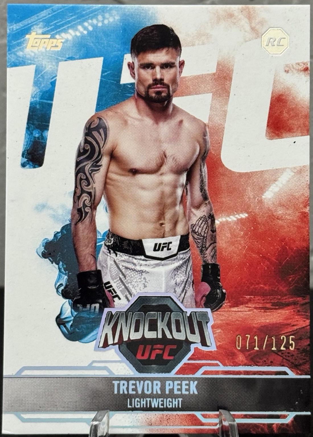 Trevor Peek 2025 Topps Knockout UFC Base #80 Holo Silver