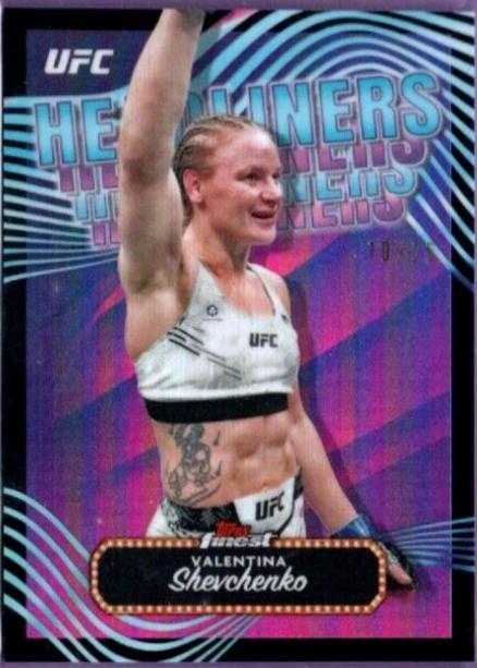 Valentina Shevchenko 2024 Topps Finest UFC Headliners #HDL-14 Black Refractor