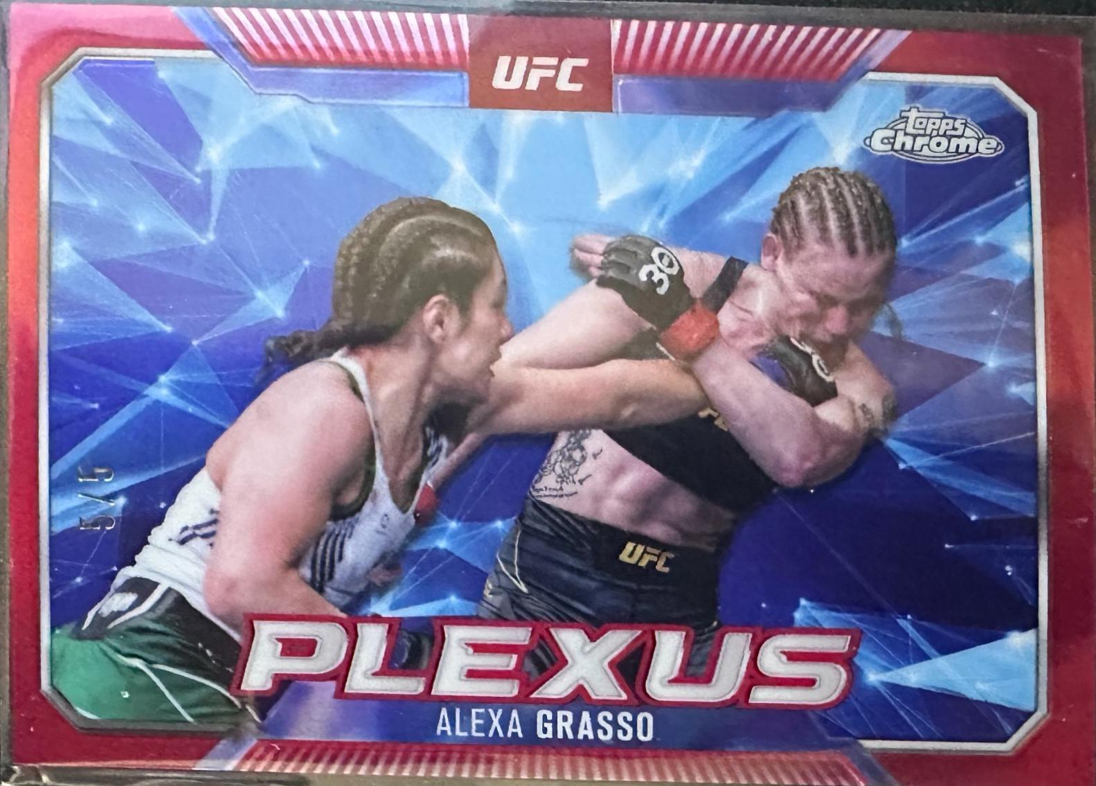 Alexa Grasso 2025 Topps Chrome UFC Plexus #PLX-4 Red Refractor
