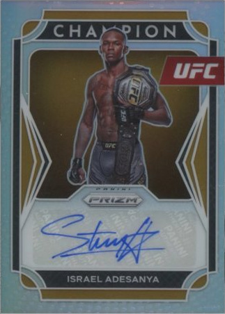 Israel Adesanya 2022 Panini Prizm UFC Champion Signatures #6 Black