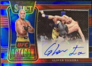 Glover Teixeira 2022 Panini Select UFC Octagon Action Signatures #27 Blue