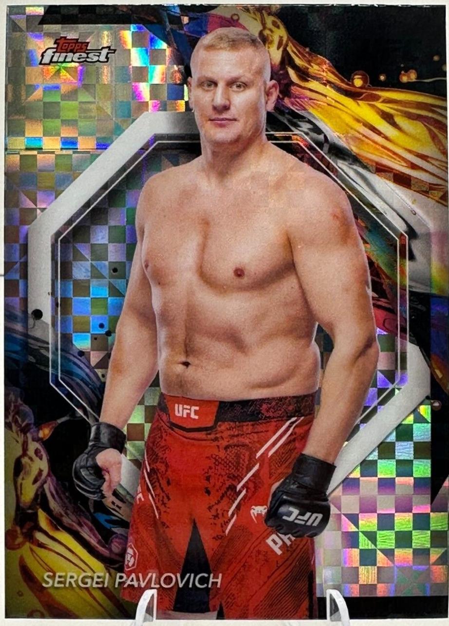 Sergei Pavlovich 2024 Topps Finest UFC Base Uncommon #172 Checkerboard Refractor
