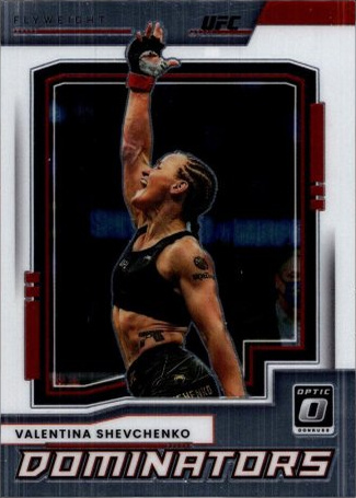 Valentina Shevchenko 2022 Panini Donruss Optic UFC Dominators #3 Gold Vinyl