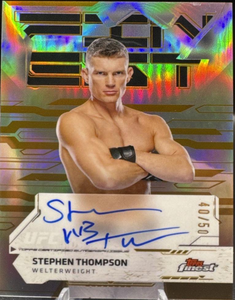 Stephen Thompson 2025 Topps Finest UFC Finest Autographs #FA-ST Gold Refractor