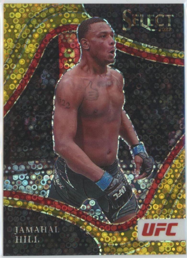 Jamahal Hill 2022 Panini Select UFC Octagonside #298 Gold Disco