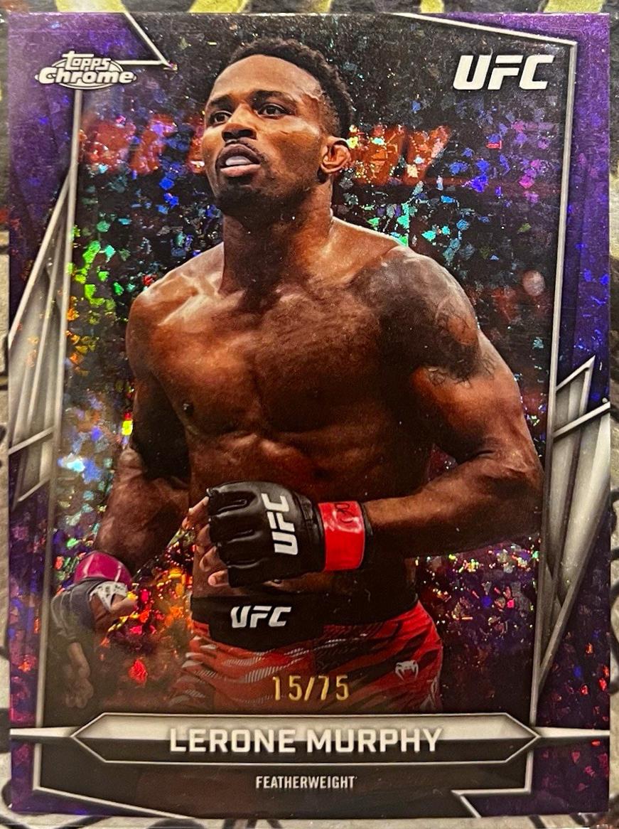 Lerone Murphy 2026 Topps Chrome UFC Base #190 Purple Mini Diamonds Refractor