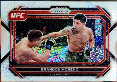 Brandon Moreno 2023 Panini Prizm UFC Base #38 White Sparkle