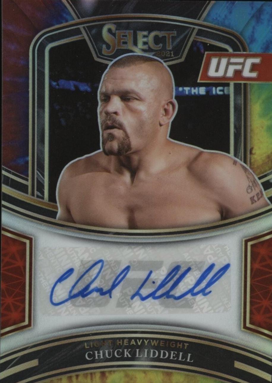 Chuck Liddell 2021 Panini Select UFC Signatures #9 Tie Dye Prizms