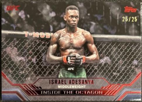 Israel Adesanya 2024 Topps Knockout UFC Inside the Octagon #ITO-18 Red
