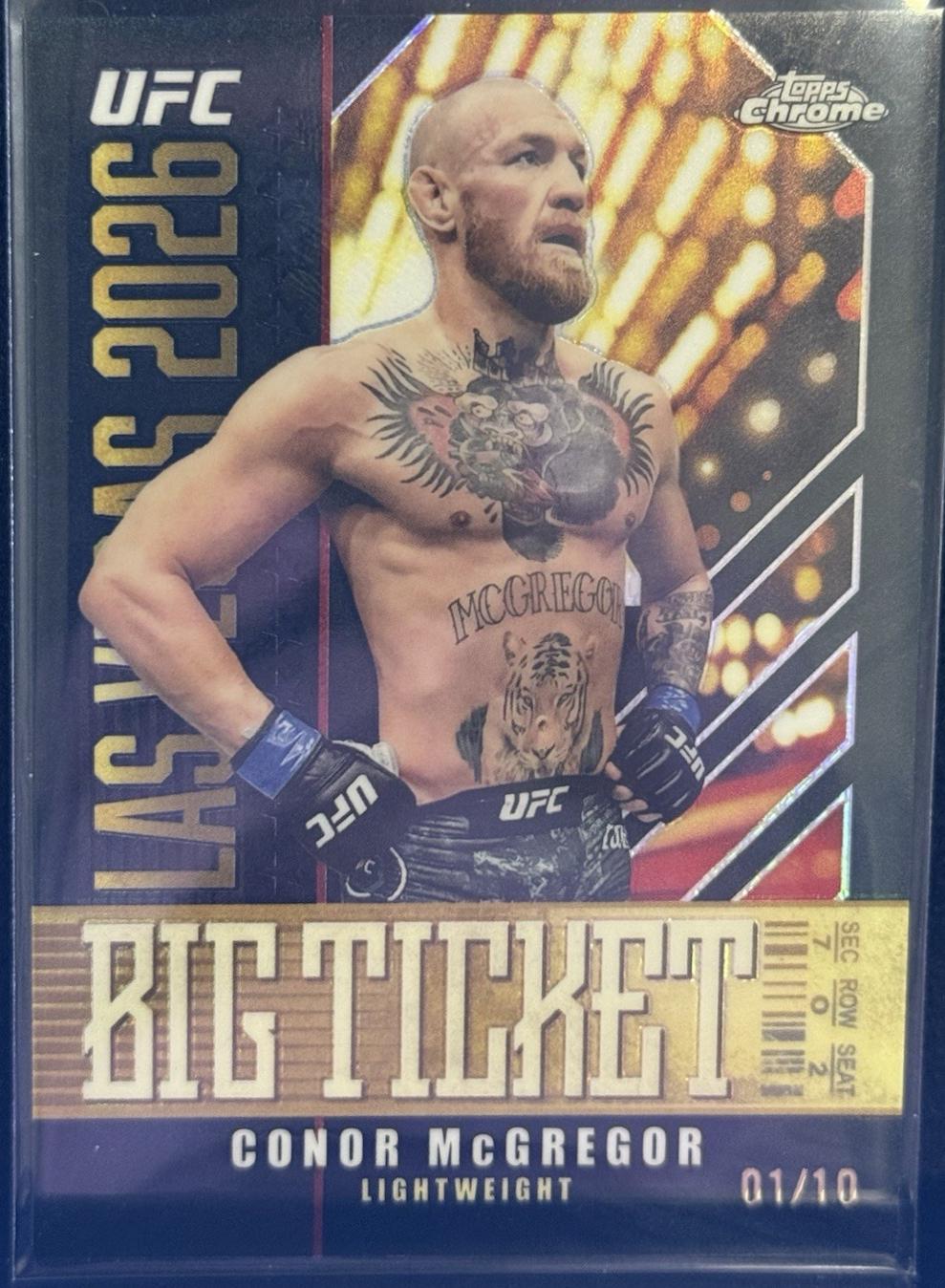 Conor McGregor 2026 Topps Chrome UFC Big Ticket #BT-7 Black