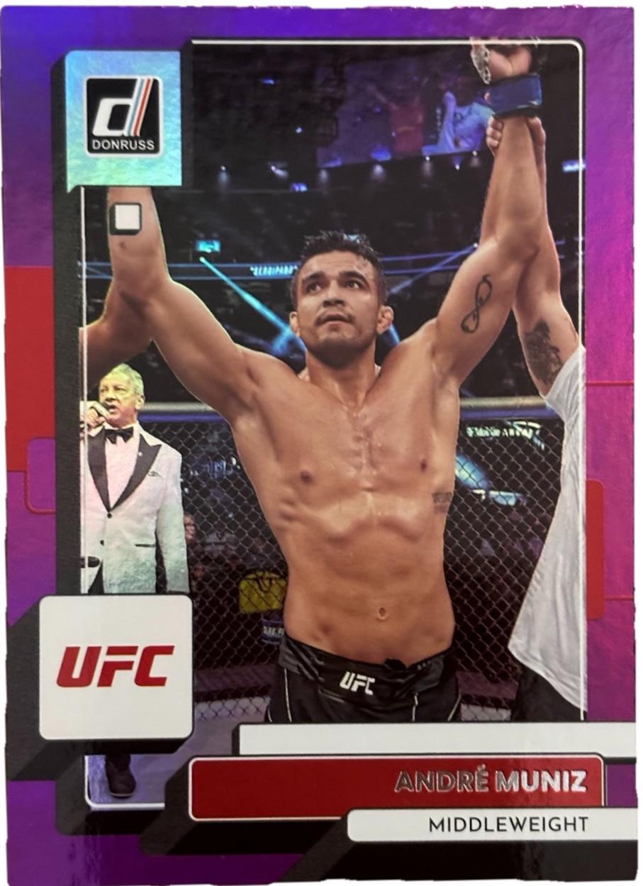 Andre Muniz 2023 Panini Donruss UFC Base #166 Purple Flood