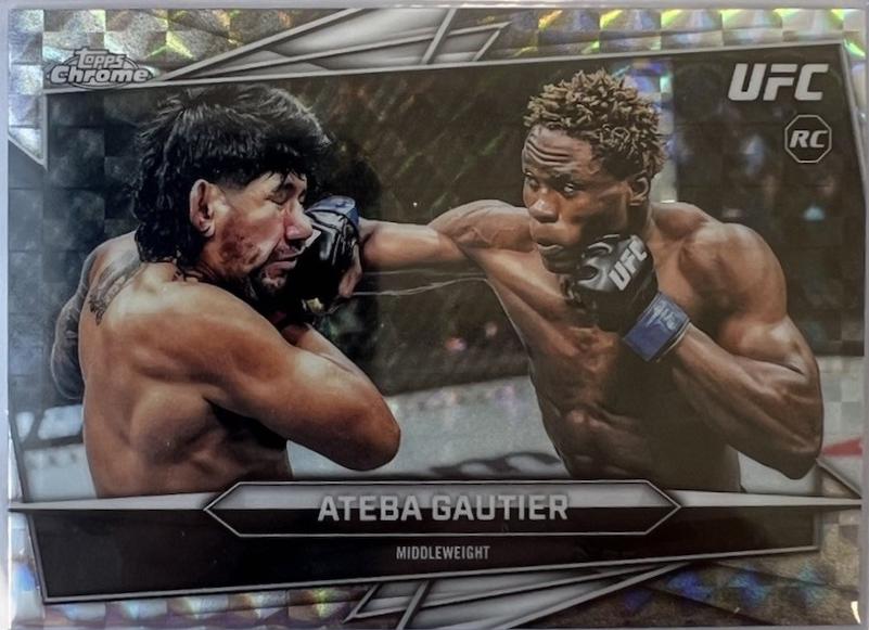 Ateba Gautier 2026 Topps Chrome UFC Base #7 Purple Geometric Refractor