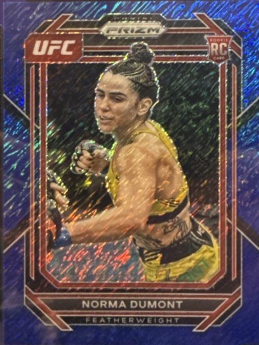 Norma Dumont 2023 Panini Prizm UFC Base #144 Blue Shimmer