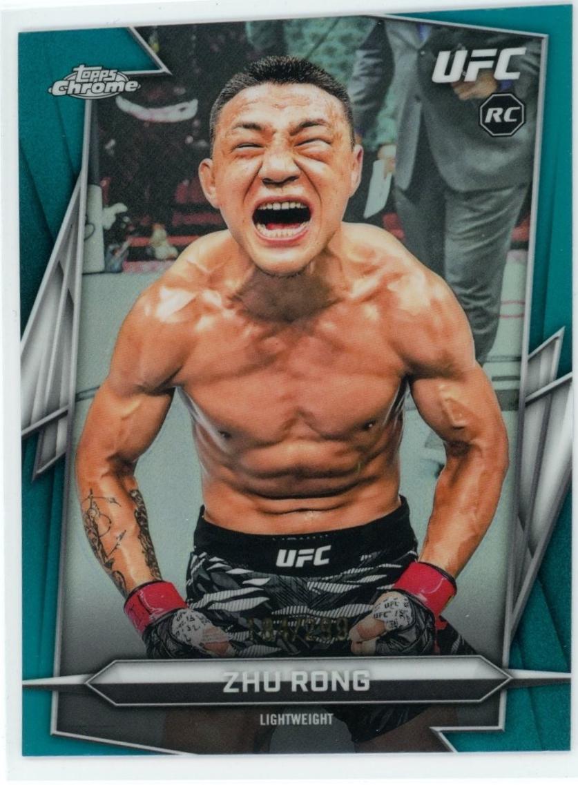 Zhu Rong 2026 Topps Chrome UFC Base #172 Teal Refractor