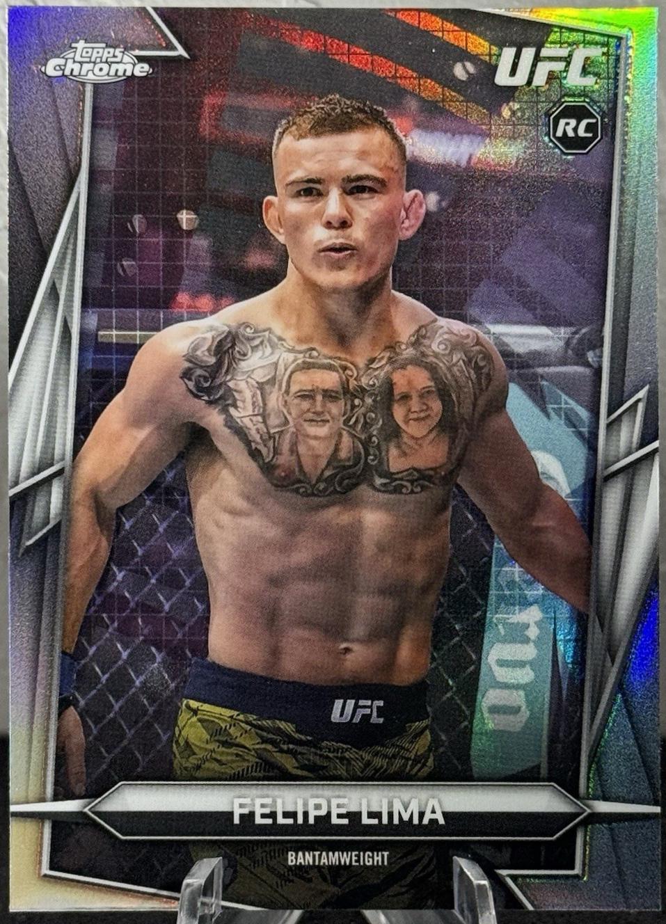 Felipe Lima 2026 Topps Chrome UFC Base #160 Sonar Refractor