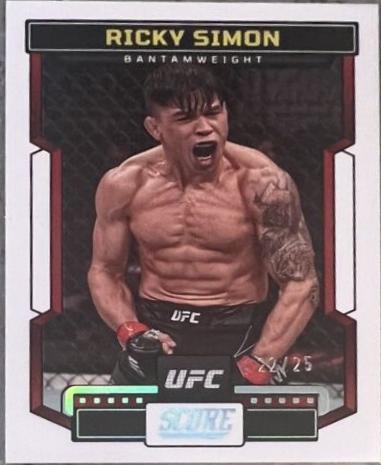 Ricky Simon 2023 Panini Chronicles UFC Base Score #191 Silver
