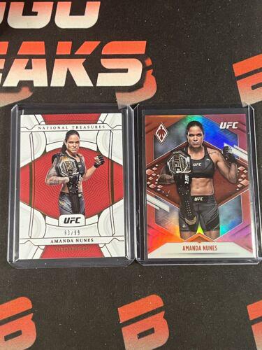 Amanda Nunes 2022 Panini Chronicles UFC Base National Treasures #431 Platinum