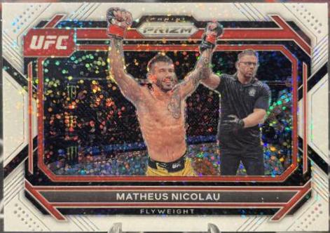 Matheus Nicolau 2023 Panini Prizm UFC Base #47 White Sparkle