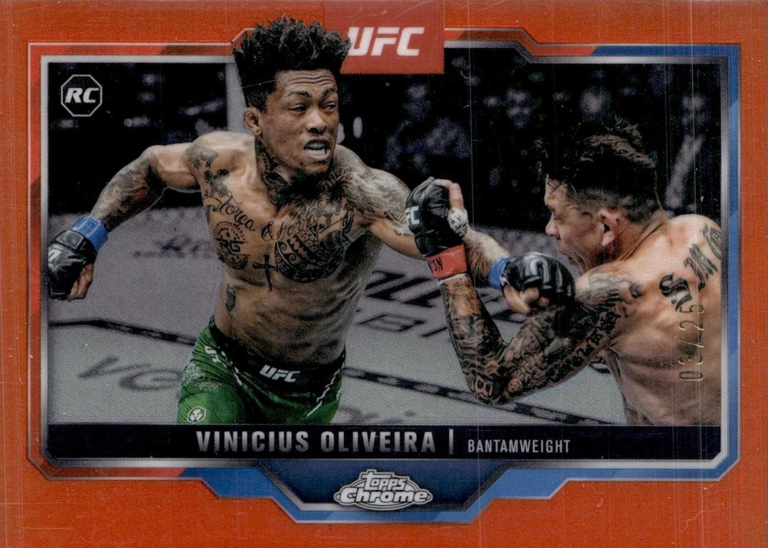 Vinicius Oliveira 2025 Topps Chrome UFC Base #9 Orange Refractor