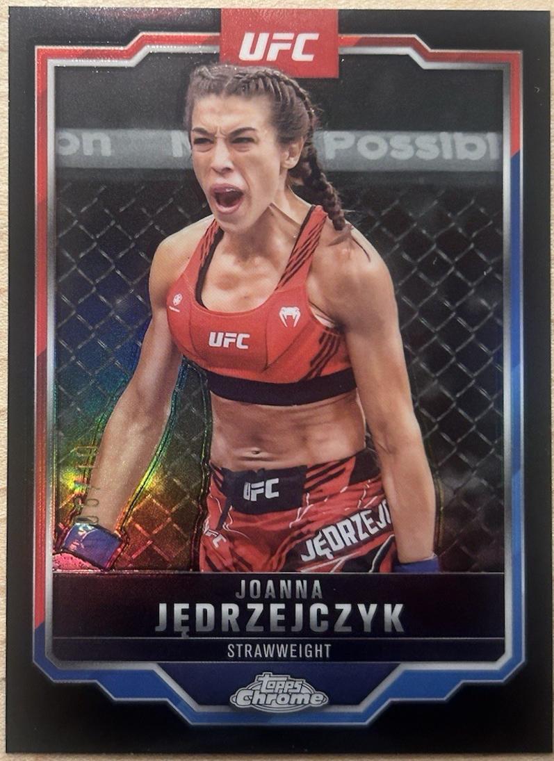 Joanna Jędrzejczyk 2025 Topps Chrome UFC Base #34 Black Refractor