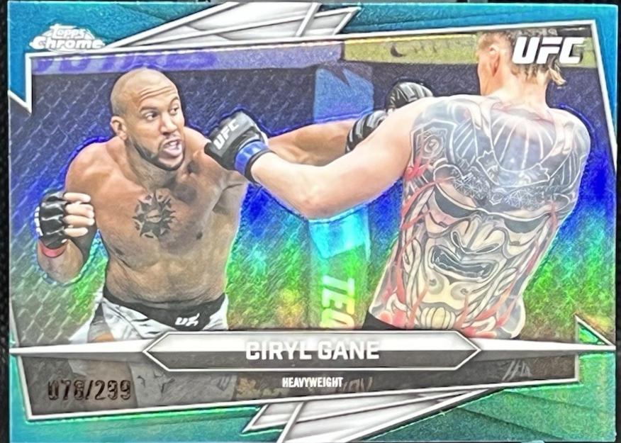 Ciryl Gane 2026 Topps Chrome UFC Base #18 Teal Refractor
