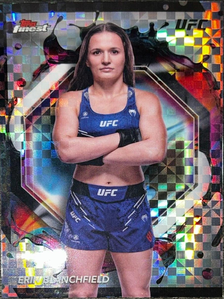 Erin Blanchfield 2024 Topps Finest UFC Base Rare #205 Checkerboard Refractor