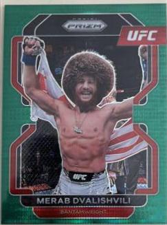 Merab Dvalishvili 2022 Panini Prizm UFC Base #198 Green Pulsar