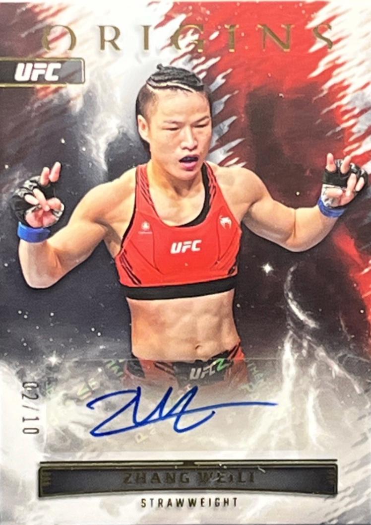 Zhang Weili 2023 Panini Chronicles UFC Origins Autographs #5 Gold